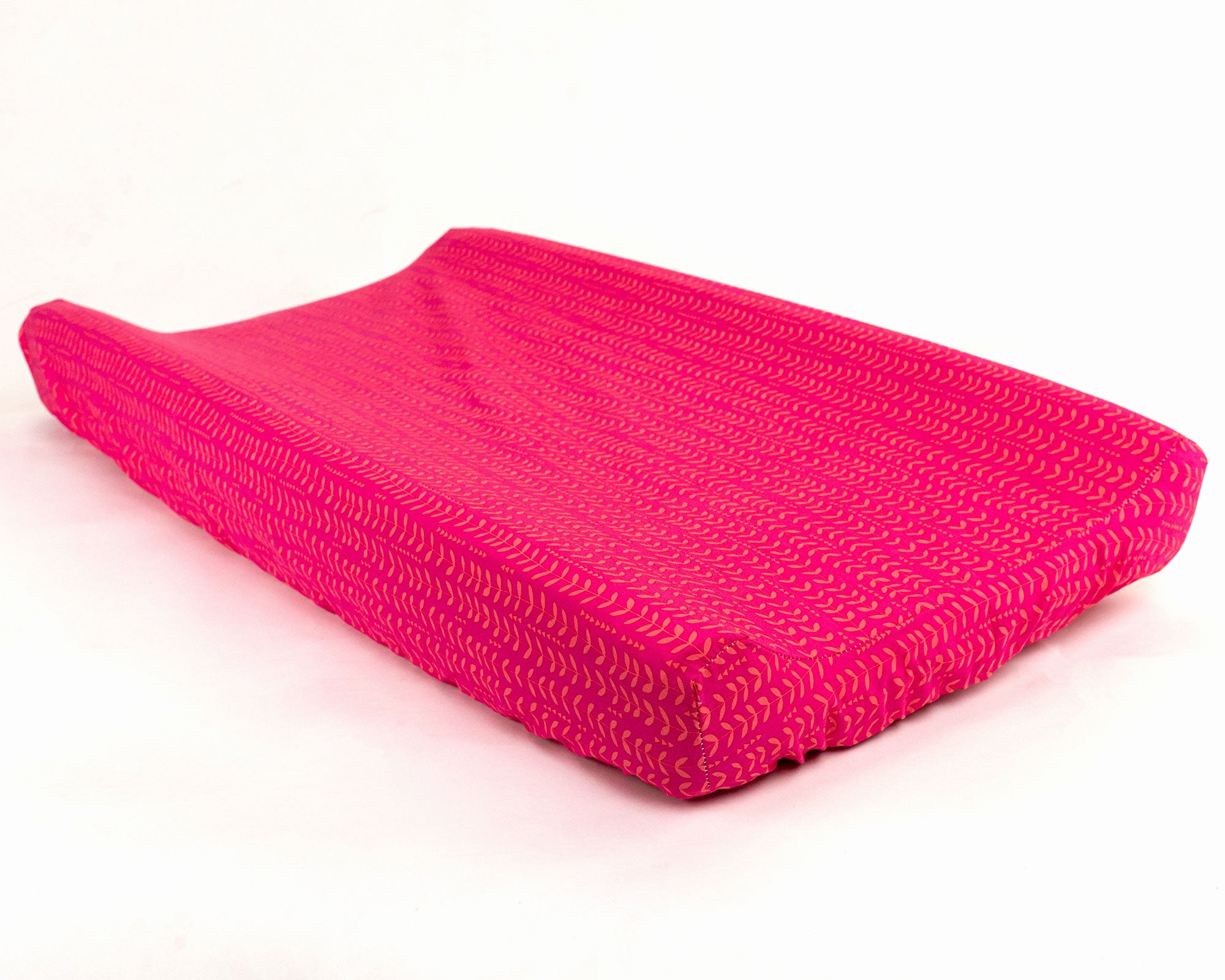 Dreamy Ferns - Changing Pad Cover - Marigold on Fuchsia - Olli+Lime